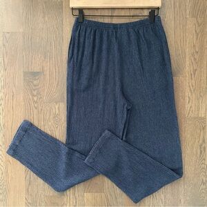 Vintage 90s Nino Wong California Crinkle Gauze Pants in Medium Blue Size Medium
